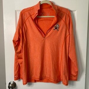 Cleveland Browns Orange Quarter-Zip Pullover